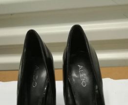 383A* ALDO - sexy escarpins noirs cuir verni high heels (39)