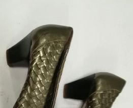 368A* Voltan - superbes escarpins bronze tout cuir (37,5)