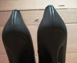 173A* Sacha premium - sexy escarpins gris cuir (40)