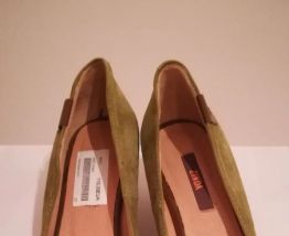 82A* ZINDA magnifiques escarpins verts cuir (37)