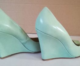 707A* Spazio Moda - sexy escarpins cuir verts (40)