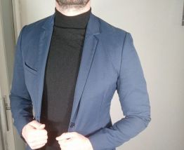 Belle veste costume slim homme marine brice taille 48