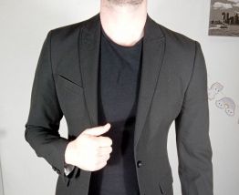 Élégant costume noir devred homme taille 48 veste 40 pantalo