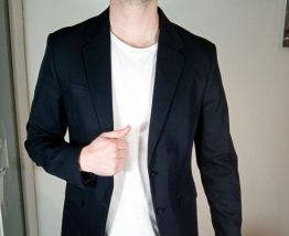 Superbe costume marine très foncé proche noir taille 52 vest