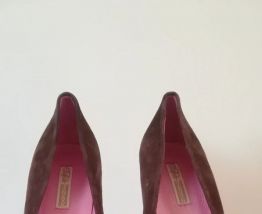 761A* Buffalo London - sexy escarpins bruns cuir (41)