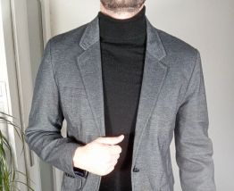 Beau blazer homme gris pull and bear taille L