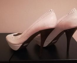 50A* ZARA jolis escarpins blancs peep toe (41)