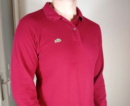 Superbe polo lacoste bordeaux taille 3 , petit M/grand S