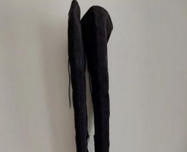 215C* jolies cuissardes noires high heels (43)