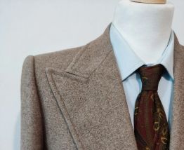 Génial veste marron beige en flanelle lourde