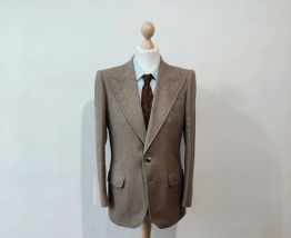 Génial veste marron beige en flanelle lourde