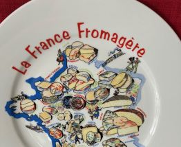 service à fromage porcelaine 6 assiettes la france fromagère