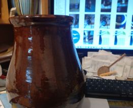 Vase en céramique vernis