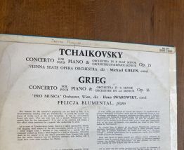 LP - 33T - GRIEG ET TCHAIKOVSKY CONCERTOS POUR PIANO FELICJA