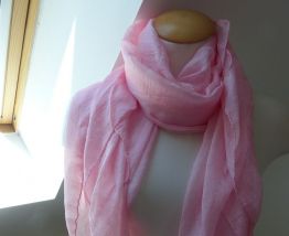 Grand Foulard ou Etole Rose