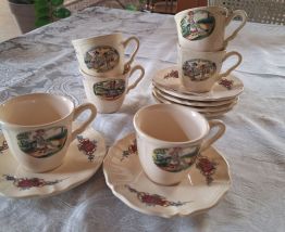 6 tasses à café alsaciennes