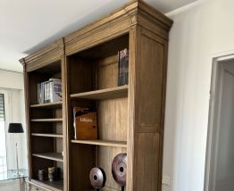 Meuble bibliothèque en bois massif
