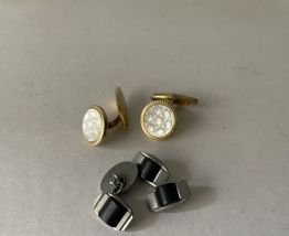 Lot 2 paires de boutons de manchettes 
