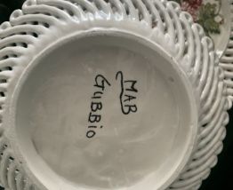 Lot 2 assiettes décoratives porcelaine Gubbio