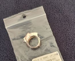 Bague 3 tours argent rhodié et oxyde zirconium - taille 52