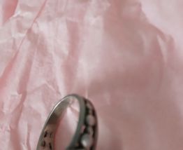 Bague ancienne argent et turquoise véritable bordure facette