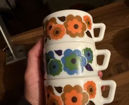 3 tasses a café lotus Arcopal