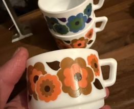 3 tasses a café lotus Arcopal