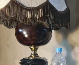 Lampe de salon de la maison dauphin 1970 a 80 fonte d alu,  