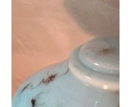 lampe bronze  et laiton art deco  opaline marbré  45x30 av n