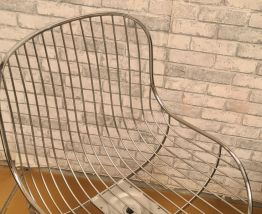 Chaise en métal par Gastone Rinaldi  1960 coussin piet mondr