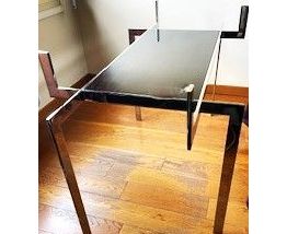 Bureau Art Deco Verre et Ebene Macassar