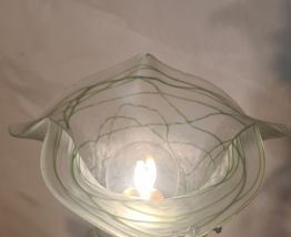  lampe a bascule laiton avec tulipe verre art nouveau loeste