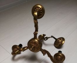 Lustre ancien 3 branches en bronze - 