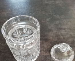 Bonbonnière en cristal de bohème