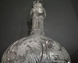 Carafe À Liqueur En Cristal De Bohème De Pologne 