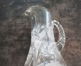 Carafe D'Eau En Cristal De Bohème De Pologne. 