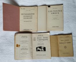 Lot 4 anciens livres d'école -1940/47/58/69