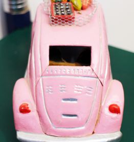 Statuette Coccinelle rose Costa Rica