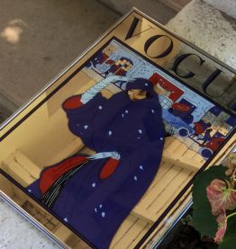Miroir VOGUE "Art déco" tableau vintage cadre déco