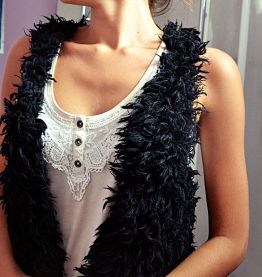 Gilet en laine DIY - Noir