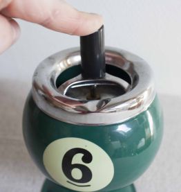 cendrier boule de billard vintage