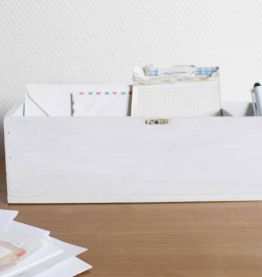 boîte en bois pour bureau