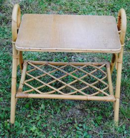 Chevet en rotin vintage