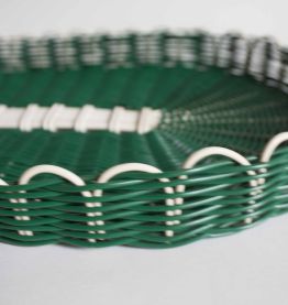 plateau scoubidou vert vintage