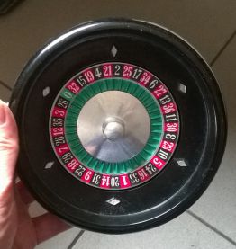 Rare et ancien mini jeu de roulette/casino made in France, années 1950