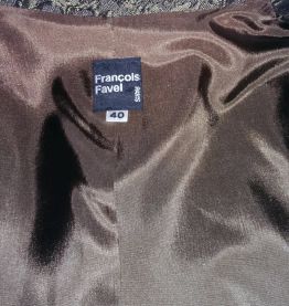 Tailleur pantalon brocard vert François FAVEL 40
