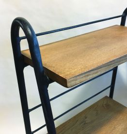 Petite étagère 60s métal et bois