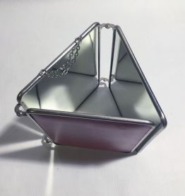 Miroir barbier 50s fond rouge