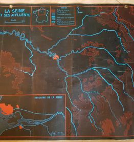 Carte scolaire vintage La Seine