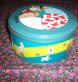 ancienne boite tole metal bd TINTIN 